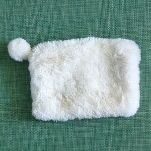 Pottery Barn Teen Cream Faux Fur Clutch